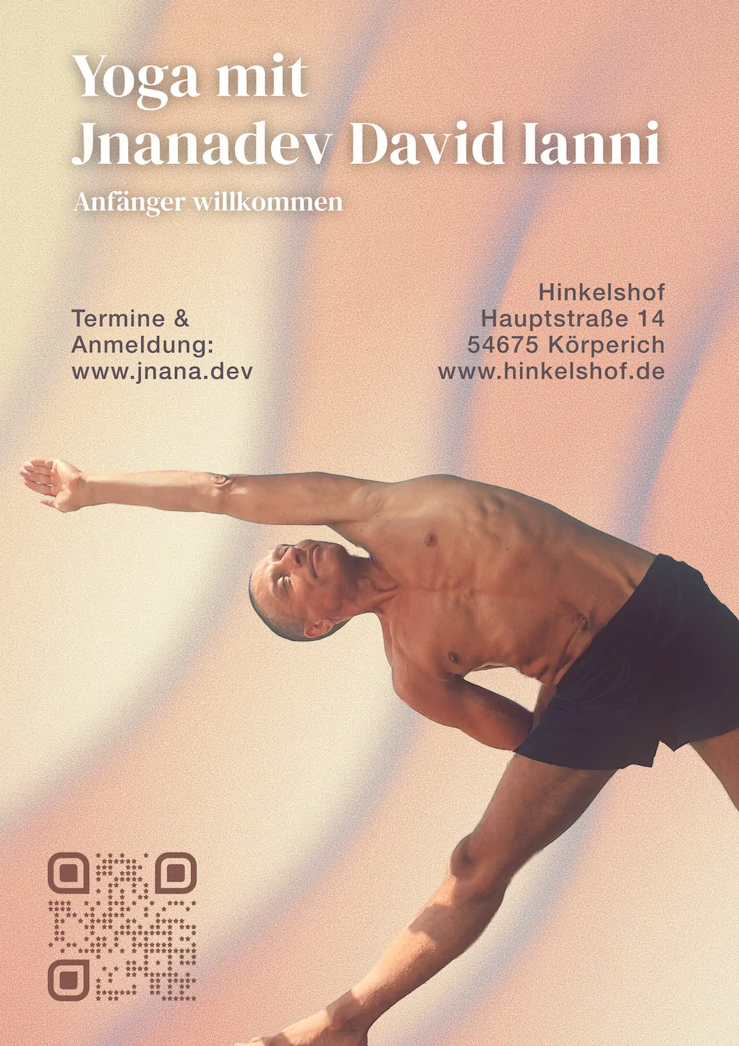 Plakat für Yoga mit Jnanadev im Hinkelshof